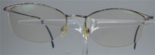 RODENSTOCK R4441 Gold/Purple Semi Rimless Filigree Eyeglasses Frames Used
