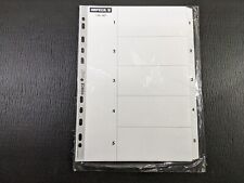 Impega Mylar Force Line A4 1 - 5 Indexes | Folder File Filing Dividers | White