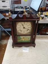 VINTAGE SETH THOMAS  MINI PILLAR & SCROLL CLOCK