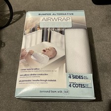 Airwrap™ Mesh 4 Sided Cot Liner - Bumper Alternative, White