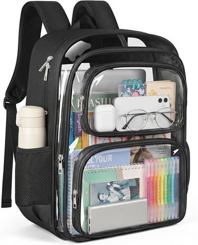 Clear backpack fabric pvc - clear,