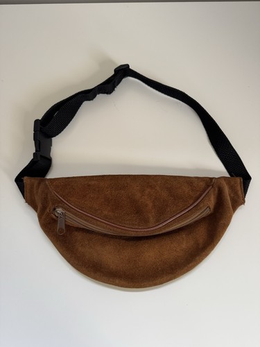 1990s vintage brown suede bum - brown,