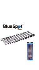 Bluespot 3/8" Metric Deep Socket Set Long Reach Sockets On Rail Drive 6-19mm
