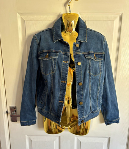 Joules blue denim jacket short - blue,