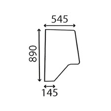 DOOR GLASS FOR CASE 856XL