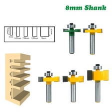 8mm Shank Rebate Cutter Router Bit with Bearing Wood Slot Milling Cutter