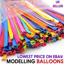 100 X Long Plain Balloons