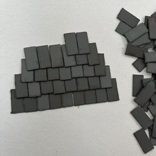 Dolls House 1:24th Scale Styrene Model Roof Tiles 6 Colours 250/500/750/1000