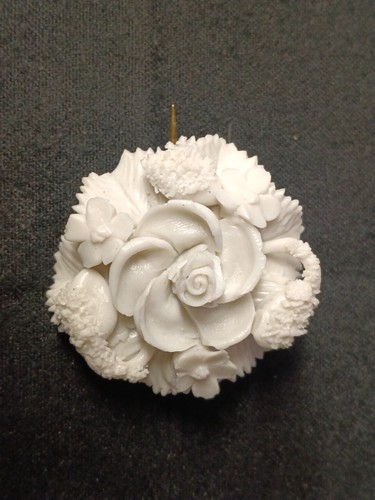 Rare goss flower brooch - h,