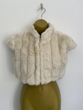 Primark cream faux fur - faux, cropped
