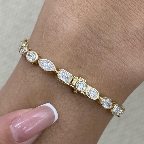 Tennis bracelet yellow gold - tennis,