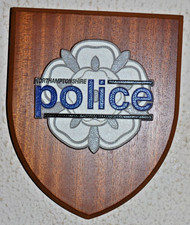 Northamptonshire Police mess wall plaque shield crest Constabulary