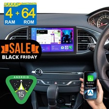 4G+64G CarPlay For Peugeot 308 Mk2 2013-2021 Android 15 Car Stereo GPS Head Unit