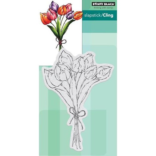 Penny black cling - penny, rubber