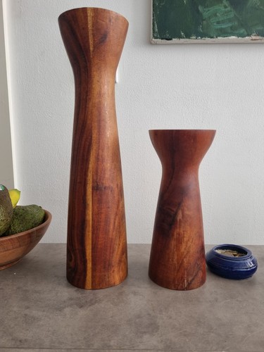 Wooden candle holder - wooden,