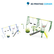 PLAYGROUND EQUIPMENT 1:76, 1:43 Scale, O and OO gauge Miniature Diorama Model