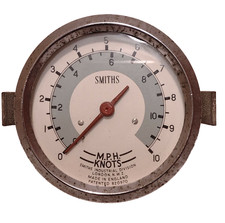 Vintage Smiths Marine Boat Speed MPH & Knots Speedometer 3 1/8" Gauge - 820970
