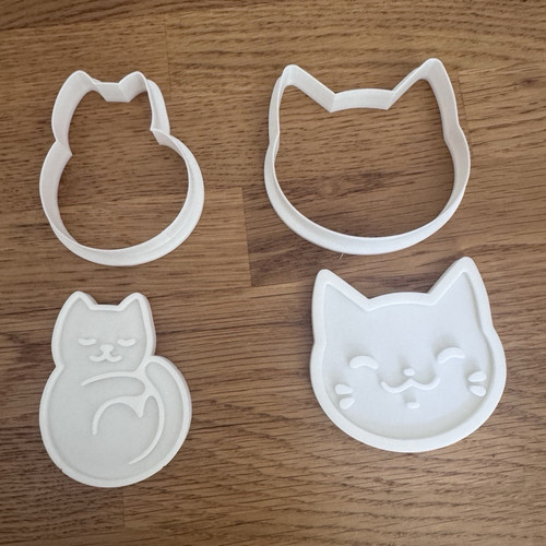 White plastic cat - white,