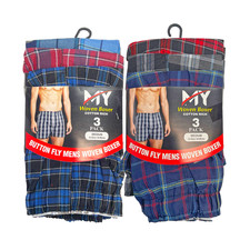 Mens Woven Boxer Shorts 6/12