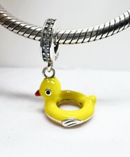 Cute Duck Dangle Charm Bird Genuine 925 Sterling Silver 💖