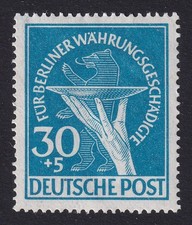 GERMANY 1949 West Berlin 30pf Relief Fund SG B70 MH/* (CV £170)