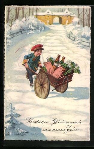 Small page with piglets - , and