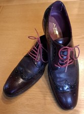 Mens Azor ZM3773 Paletta Burgundy Red Brogue Shoes Size EU45