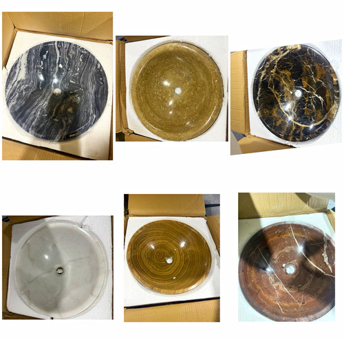 Round polished stone ceramic - polished,