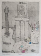 The Artists Studio - Original Pencil Signed Etching