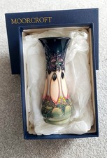 Moorcroft “Cluny” Vase 5" - Sally Tuffin 1994 – Original Box & Liberty Receipt