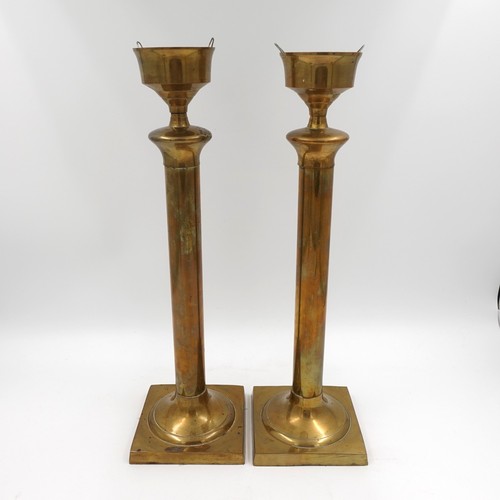Vintage tall brass candle - vintage,