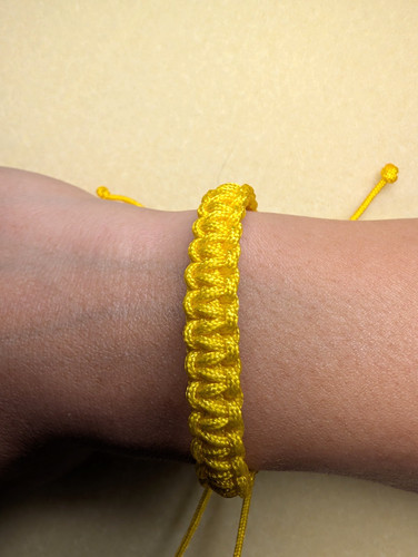 Yellow macrame bracelet with - bracelet,