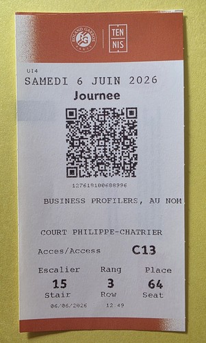 Ticket 2026 french - 2026, open