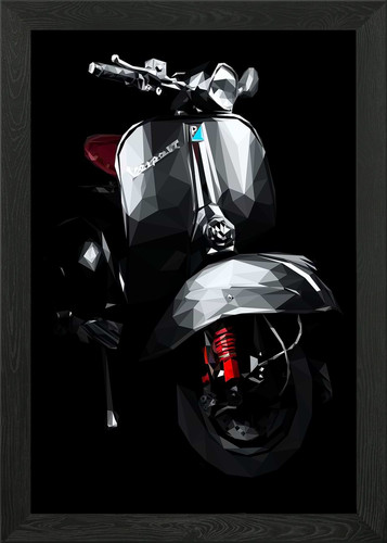 Vespa framed wall - wall, poster