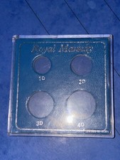 Blue Perspex Sandhill Quadrum Case for Maundy Set (1d 2d 3d 4d) "Royal Maundy"