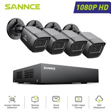 SANNCE 2MP HD CCTV System 8CH Video DVR 24/7 Recorder Home Security Camera IP66