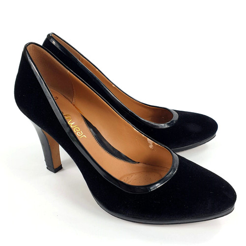 Clarks black court heels - black,