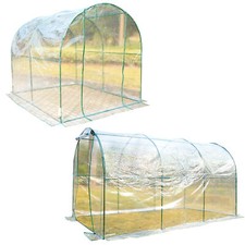 Transparent Polytunnel Greenhouse Poly Tunnel Green House Steel Frame PVC Cover