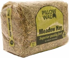 Pillow Wad Meadow Hay Superior Small Animal Feed Guinea Pig Rabbit Bedding 1Kg