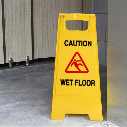 Caution wet floor sign - caution,
