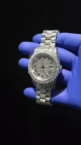 Moissanite watch stainless - moissanite,