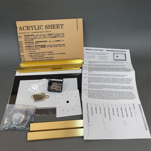 Business card clock - card,