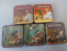 5 x Meccano Small Parts Tins