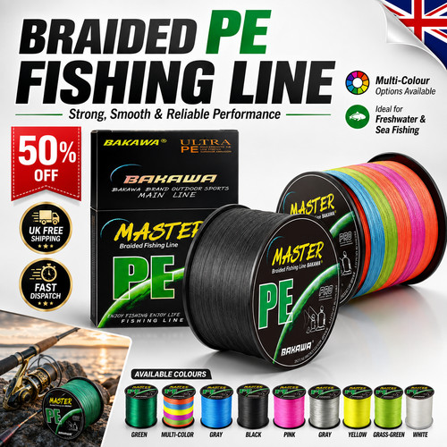 Strands braided fishing line - 8,