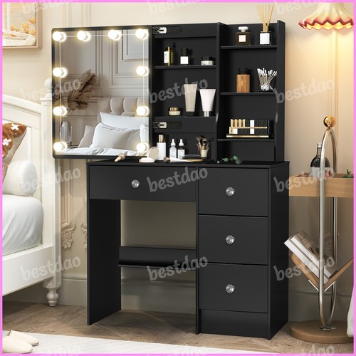 Black vanity dressing table - vanity,