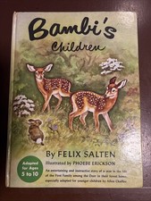 Vintage Book - Bambi's Children by Felix Salten Hardback Book