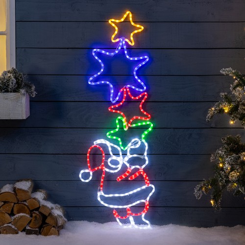 Santa rope light outdoor - santa,