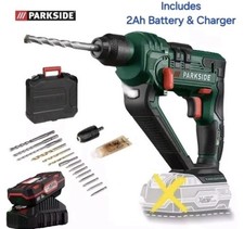 Parkside 20V Cordless SDS-Plus Hammer Drill - With 1x 2Ah Battery & Charger. New