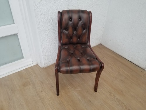 Vintage brown leather - leather, small