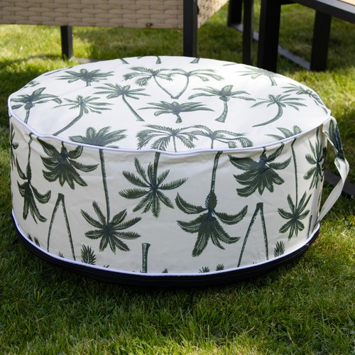Outdoor inflatable pouffe - inflatable, palm